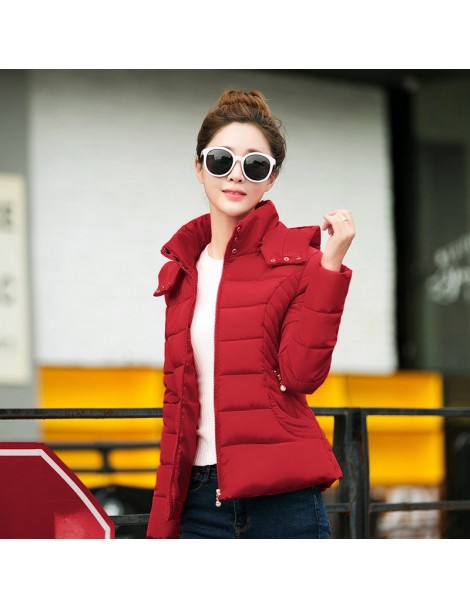 Parkas Fashion Short Cotton Padded Jacket Women Slim Students Women Winter Jacket Manteau Femme Hiver Hooded Casual Winter Co...