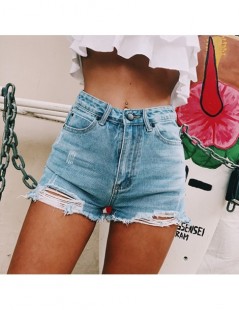 Shorts 2019 Fashion Women Summer High Waisted Denim Shorts Jeans Women Short New Femme Push Up Skinny Slim Solid Denim Shorts...