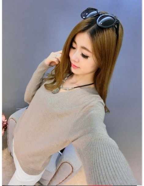 Pullovers 2019 Spring Autumn Cashmere Sweaters Women Fashion Sexy V-Neck Sweater Loose 100% Wool Sweater Batwing Sleeve Plus ...