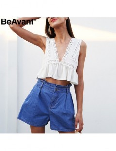 Tank Tops Sexy v neck backless tank top women 2018 Ruffle short lace shirt camisole tank Summer sweat streetwear casual crop ...