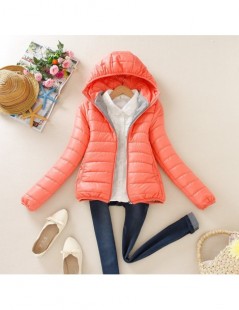 Jackets 2018 super warm winter parka jacket coat ladies women jacket Slim Short padded women - Rhodo - 4F3903824166-4 $12.53