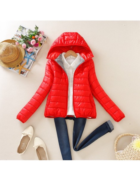 Jackets 2018 super warm winter parka jacket coat ladies women jacket Slim Short padded women - Rhodo - 4F3903824166-4 $12.53