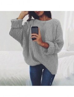 Pullovers Loose Pullover Women Knitting Round Neck Solid Color Long Sleeve European Style Christmas Sweater Jersey Mujer Invi...