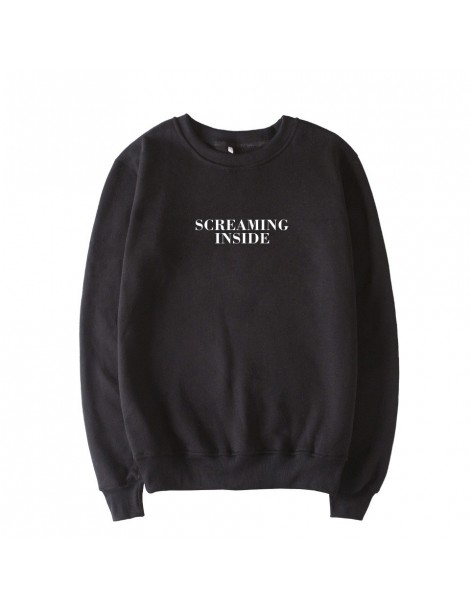 Hoodies & Sweatshirts Screaming Inside Graphic Print Unisex Sweatshirt Instagram Jumper Long Sleeve Fashion Casual Tops Sweat...