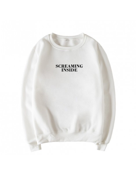 Hoodies & Sweatshirts Screaming Inside Graphic Print Unisex Sweatshirt Instagram Jumper Long Sleeve Fashion Casual Tops Sweat...