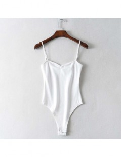 Bodysuits 2019 Sexy V-Neck Fold Backless Romper Body Siamese Bodysuit Spaghetti Strap Skinny Tight Undershirt Playsuits Tee 4...