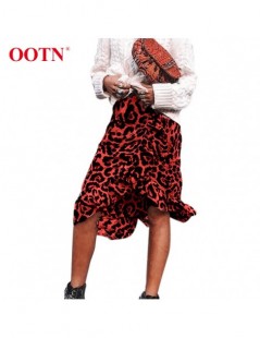 Skirts Leopard Long Skirt Women High Waist Midi Skirt Female Office Ruffle Animal Print Skirts Womens Summer Red 2019 Casual ...