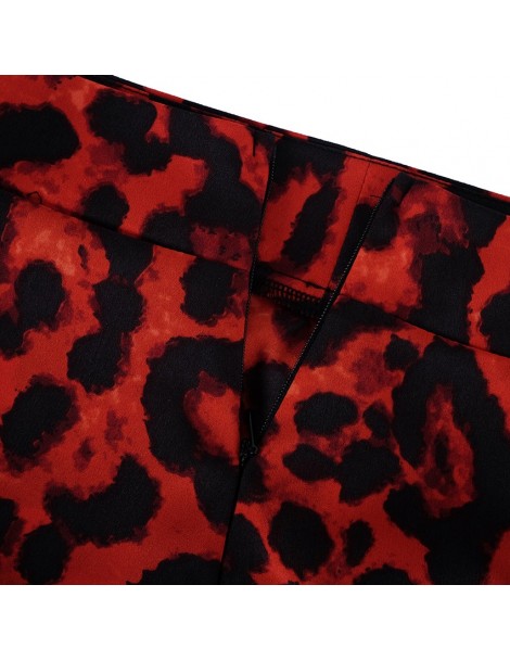 Skirts Leopard Long Skirt Women High Waist Midi Skirt Female Office Ruffle Animal Print Skirts Womens Summer Red 2019 Casual ...