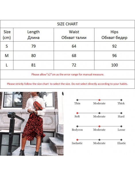 Skirts Leopard Long Skirt Women High Waist Midi Skirt Female Office Ruffle Animal Print Skirts Womens Summer Red 2019 Casual ...