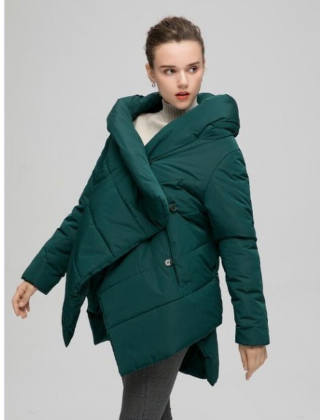 Parkas Women's Winter Jacket Fashion Cloak Winter Coat Women Parka Loose Plus Size Down Winter Coat Warm Jacket Overcoat - Gr...