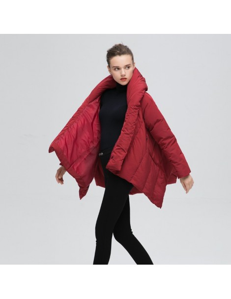 Parkas Women's Winter Jacket Fashion Cloak Winter Coat Women Parka Loose Plus Size Down Winter Coat Warm Jacket Overcoat - Gr...