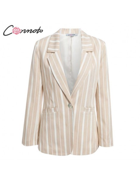 Blazers Autumn Winter 2019 High Fashion Blazers Coats Women Stripe Turm Down Casual Blazer Jackets Female Business Chic Coat ...