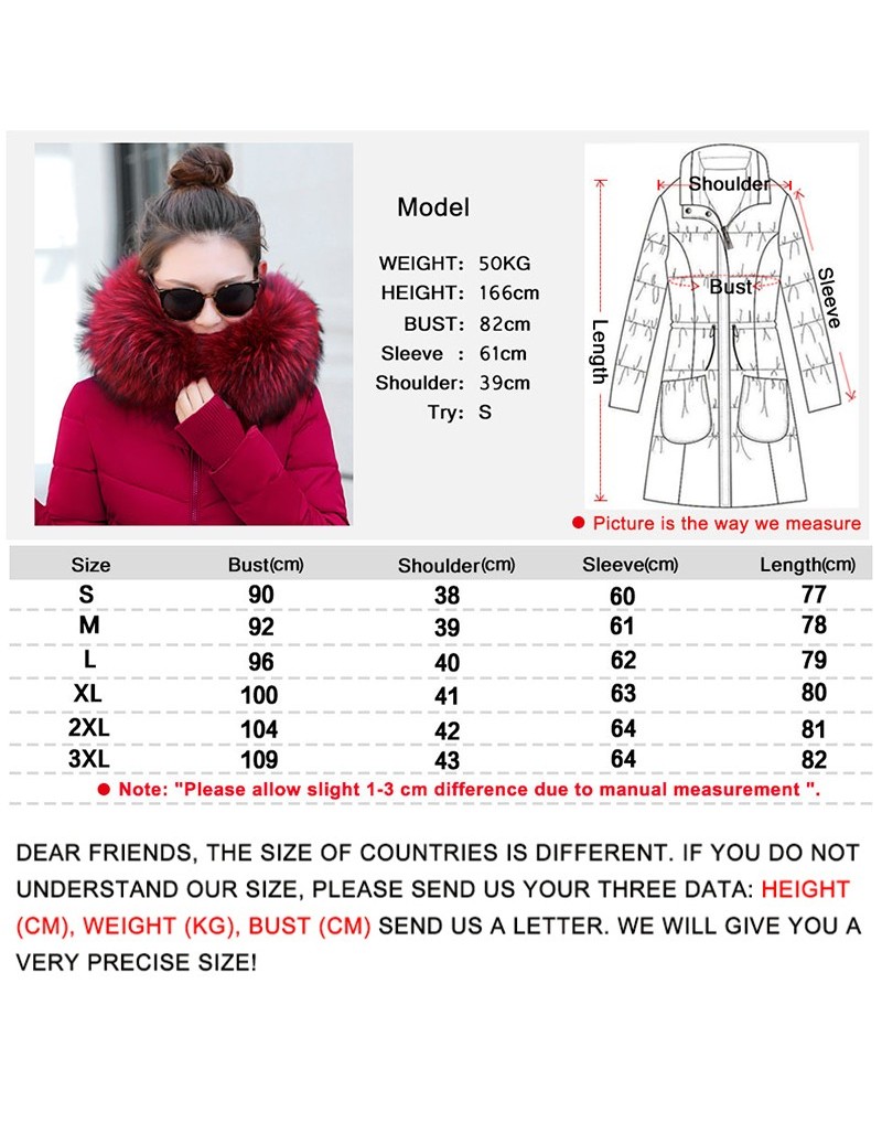 2019women winter hooded warm coat plus size Artificial fur collar ...