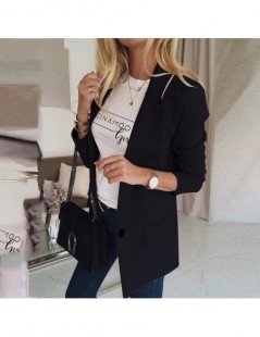 Blazers robe femme Womens Casual Blazer Ruched Long Sleeve Open Front Fit Office Cardigan Jacket coat female Autumn of 2019 -...