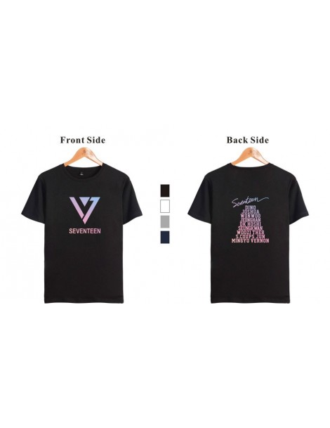 T-Shirts SEVENTEEN kpop Summer Casual T-shirt Men/Women Short Sleeve Fashion Printed tshirt SEVENTEEN Cool Tee shirts Streetw...