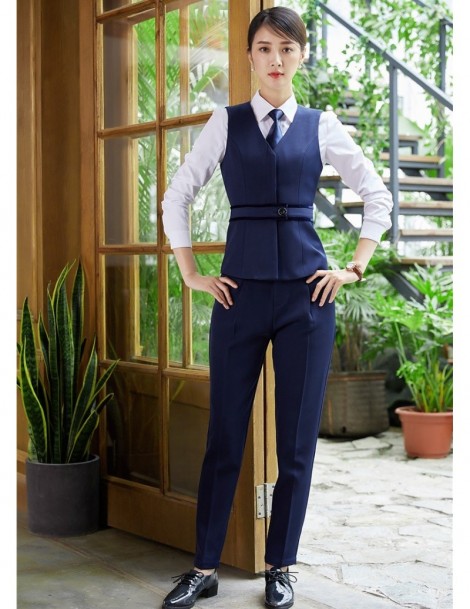 Pant Suits New Style 2018 Women Business Suits with Pant and Top Sets Black Vest & Waistcoat Ladies Office Uniform Designs - ...