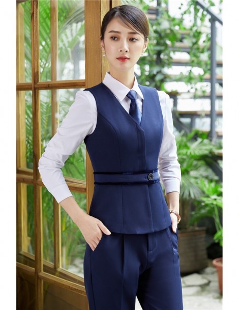 Pant Suits New Style 2018 Women Business Suits with Pant and Top Sets Black Vest & Waistcoat Ladies Office Uniform Designs - ...