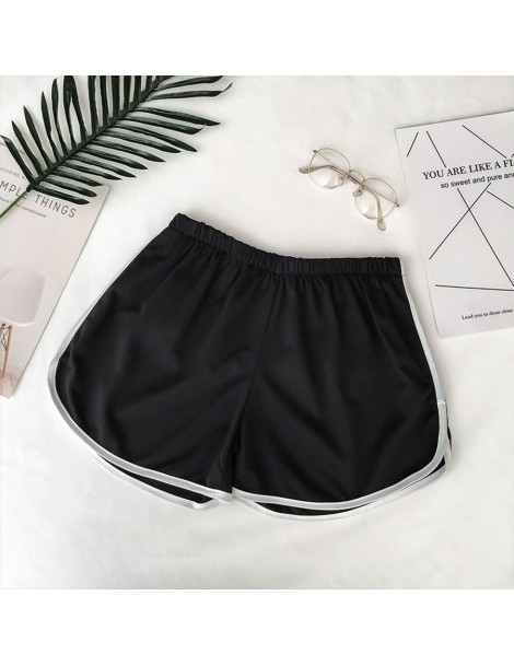 Shorts 2019 Simple Women Casual Shorts Patchwork Body Fitness Workout Summer Shorts Female Elastic Skinny Slim Beach Egde Sho...