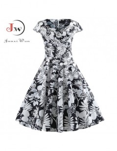 Dresses Casual Summer Dress Women Short Sleeve Hepburn 50s 60s Vintage Elegant Swing Party Dresses Plus Size Floral Slim Vest...