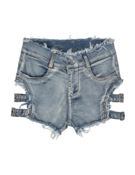 Shorts 2019 Summer Sexy Women Ripped Denim Shorts Hollow Out Bandage Punk Rock High Waist Worn-out Hole Jeans Black Shorts - ...