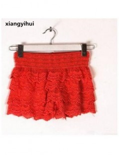 Shorts 2017 New Summer Fashion Womens Shorts Sweet Style Lace Crochet Elastic Waist Slim Short Pants Plus Size S M L XL 2XL -...