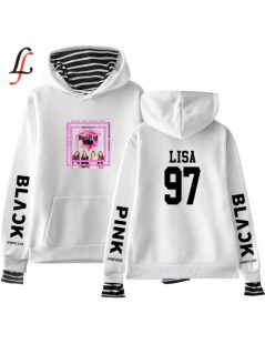 Hoodies & Sweatshirts Fake Two Piece Hoodies Women Blackpink Autumn Warm Long Sleeve Sweatshirts Hoodies 2019 Women/Men 2XL -...