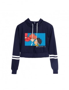 Hoodies & Sweatshirts Ponyo On The Cliff Navel Hoodie Sweatshirt Sexy Lady Cool Pullovers Crop Top Anime Autumn Long Sleeve K...