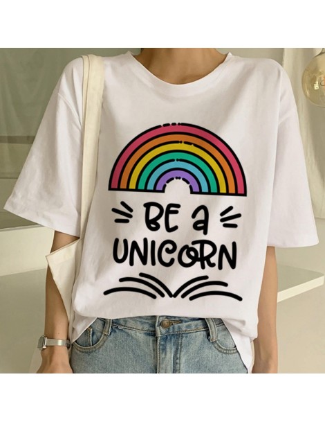 T-Shirts Rainbows T Shirt Cute Harajuku T Shirt Women Ullzang Rainbow Unicorn T-shirt Fashion Short Sleeve Tshirt Kawaii Top ...