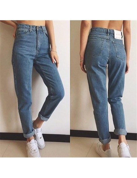 Jeans Mom Jeans Light Blue XS-3XL Plus Size Jeans 2019 New Spring Autumn Korean Fashion Zipper Pockets Pencil Pants Jeans Fem...