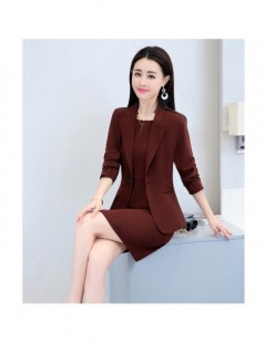 Dress Suits Women 2 Piece Dress Suits Office Ladies Formal Business Work Wear Blazer O Neck Slim Pencil Dress Set Elegant Out...