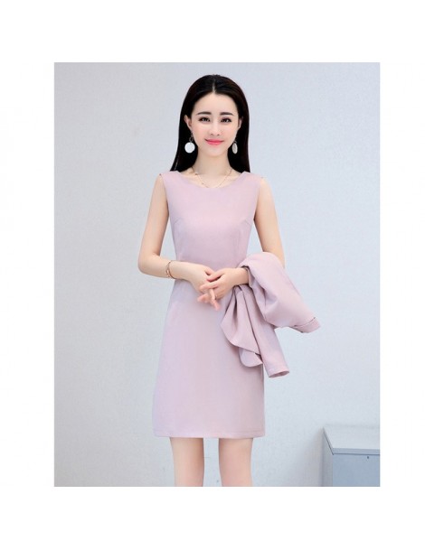 Dress Suits Women 2 Piece Dress Suits Office Ladies Formal Business Work Wear Blazer O Neck Slim Pencil Dress Set Elegant Out...