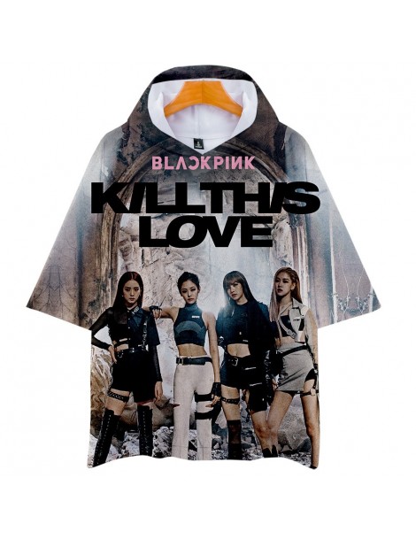 T-Shirts Female Idol Group Blackpink printed hooded t shirt harajuku short sleeve tshirt t-shirt tops kpop Tee shirt pullover...