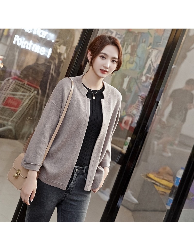 spring autumn new cashmere knitted sweater women cardigan o-neck three ...