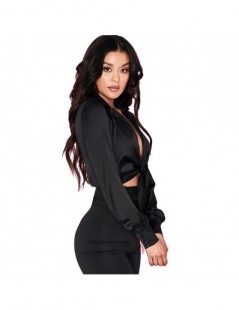 Bodysuits Sexy Jumpsuit Satin Silk Bodysuit Women Jumpsuits For Women 2018 Playsuit Body Feminino Long Sleeve Silky Blouse Ro...