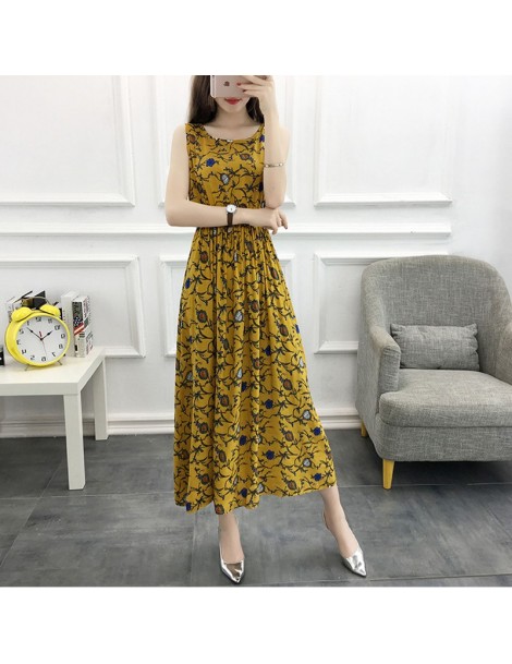 Dresses 22 color 2019 spring Summer dress women Sleeveless casual A-Line maxi dress elegant Bohemian beach long dress vestido...