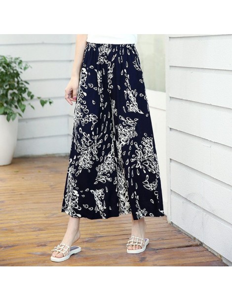 Pants & Capris Women Beach Wide Leg Pants Plus Size 4XL Loose High Waist Pants 2019 Female Summer Pants for Women Trousers La...