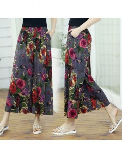 Pants & Capris Women Beach Wide Leg Pants Plus Size 4XL Loose High Waist Pants 2019 Female Summer Pants for Women Trousers La...