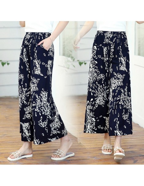 Pants & Capris Women Beach Wide Leg Pants Plus Size 4XL Loose High Waist Pants 2019 Female Summer Pants for Women Trousers La...