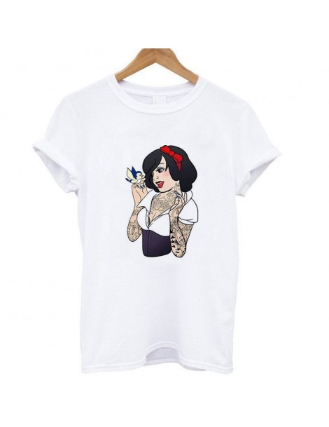 T-Shirts S-3XL Fashion Women Princess Jasmine Printing T-Shirt Aladdin Casual Short Sleeve T Shirt Girls Tops Plus Size Cloth...