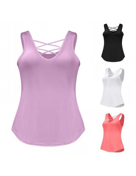 Tank Tops Vest Slim Running Sports Fitness Camisole Cross Hollow - XR - 5F111215907886-3 $8.10