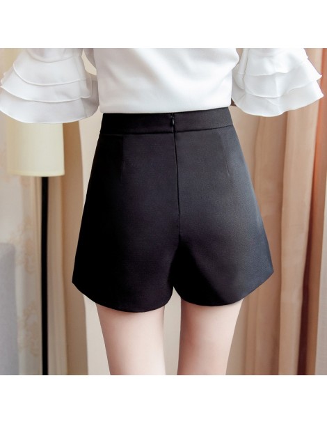 Shorts 2019 Summer Wide Leg Shorts Women Casual Short Trousers Women's Slim High Waist Shorts Solid Pink White Ladies Short F...