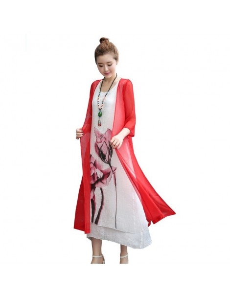 Dresses 2019 New summer dress Ink painting women dress two piece Dress casual large size loose female Vestidos Robe Dress - d...