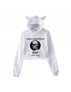 Hoodies & Sweatshirts LUCKYFRIDAY Kawaii Sweatshirts Karl Lagerfeld Cat Crop Top Women Hoodies Sexy Plus Size Print Tops Casu...