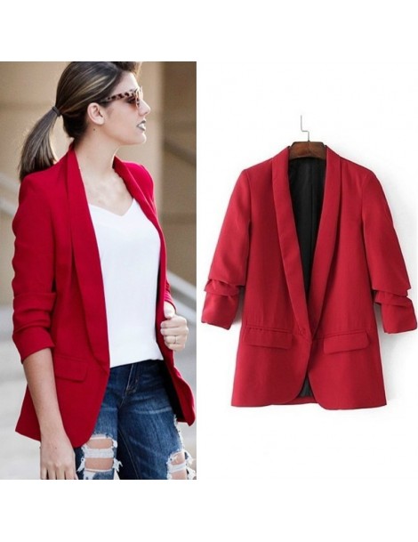 Blazers Ladies Office Wear Women Business Suit Casual Suit Autumn Female Plus Size Suit Long Sleeve Slim Fit Pink Blazers Fem...