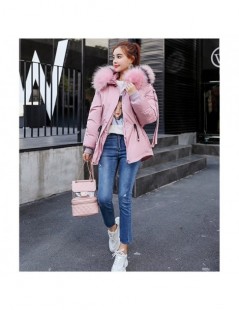 Parkas fashion parka women white pink black M-2XL plus size jacket 19 winter new long sleeve hooded slim warmth clothing femi...