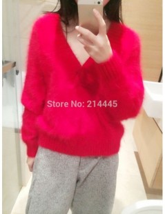 Pullovers 100% Genuine mink cashmere sweater women's Plush pure mink sweaters pullovers sweater basic coat JN214 - color 005 ...