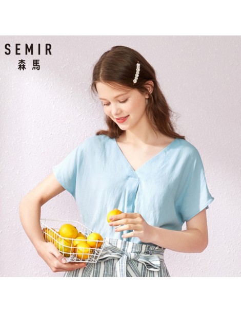 Blouses & Shirts Chiffon shirt women blouse short sleeve heart machine shirt design super fairy 2019 summer new shirt V-neck ...