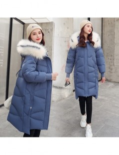 Parkas Fashion Woman Thick Jacket Big fur collar Women's 2019 New Korean Version Big Fur Collar Medium-long Size Thickened Ja...