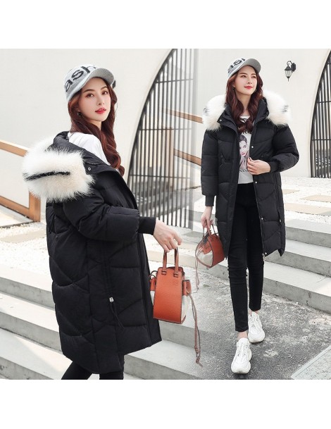 Parkas Fashion Woman Thick Jacket Big fur collar Women's 2019 New Korean Version Big Fur Collar Medium-long Size Thickened Ja...