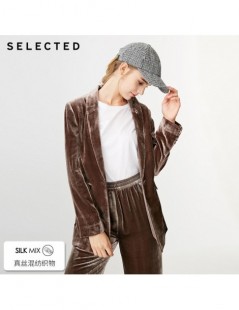 Blazers SELECTED Women Velvet Business Suit Blazer jacket 418408515 - PECAN BROWN - 53111225146345 $22.82